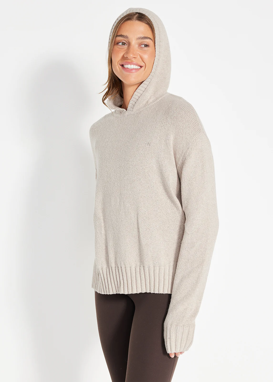 Relaxed Knit Hoodie - Image 4