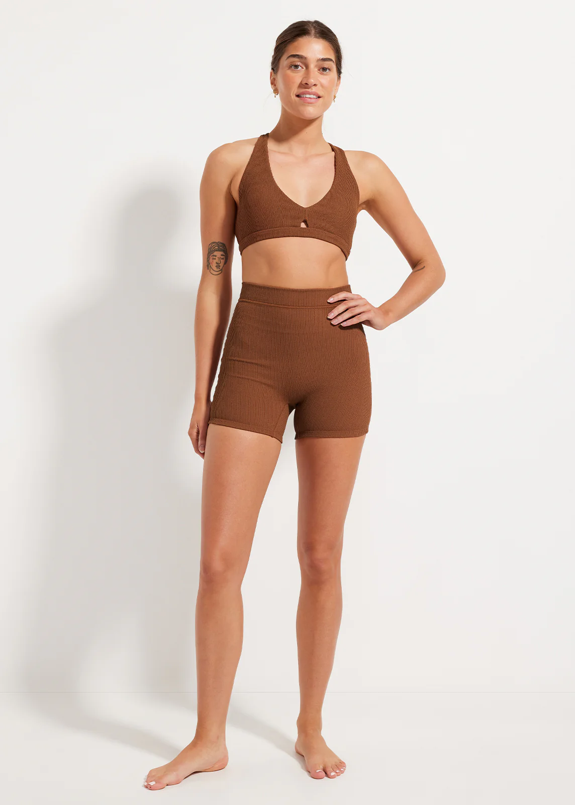 Sweat To Splash™ Crinkle Plunge Bra - Image 3